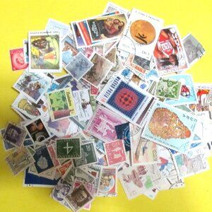 Postage stamp lot 200 pcs cancelled worldwide stamps Lot 1